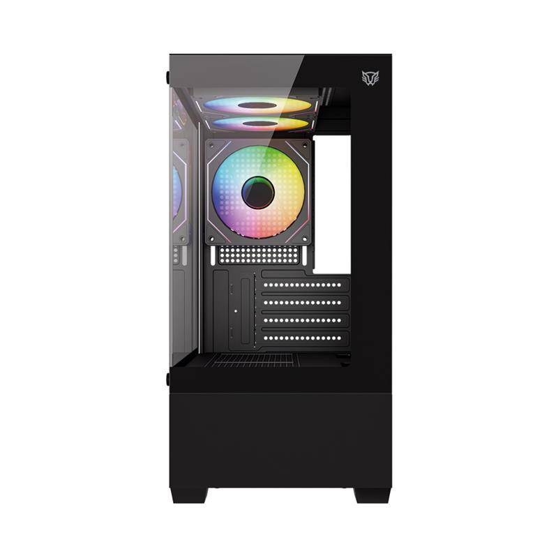 Gabinete Mini Torre NITROX GLOW CRYSTAL 4700C Factor: Mini ITX, Panel Lateral de Crystal templado