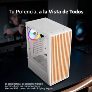 Gabinete Gamer Media Torre ATX Dragonfly Wood GM580CW Factor: ATX, Micro Atx - Mini ITX