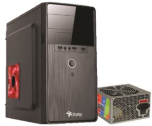 Gabinete Mini con Fuente de Poder Stylos. STPGAC5B