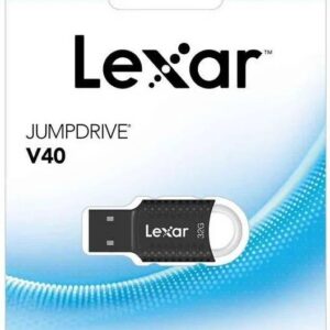 Memoria USB LEXAR 32GB, JumpDrive LJDV40-32GA, 2.0. Negro/Blanco
