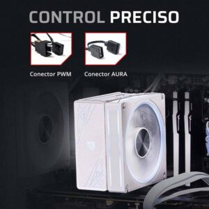 Enfriamiento de Aire BAMLAM RUSH HELIUX PRO HEX50 Sistema de enfriamiento de Aire, Disipador de aire, Iluminación ARGB