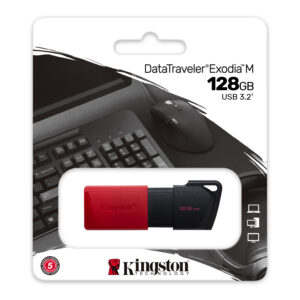Kingston Technology DataTraveler 128GB USB3.2 Gen1 Exodia M (Negro + Rojo)