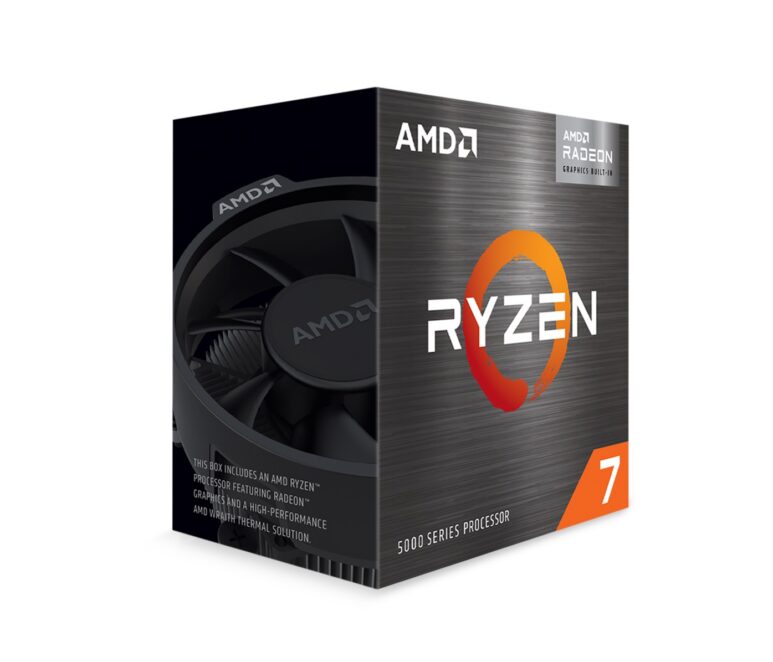 AMD RYZEN 7 5700G, 8 núcleos, socket AM4, Incluye ventilador, Con gráficos incluidos