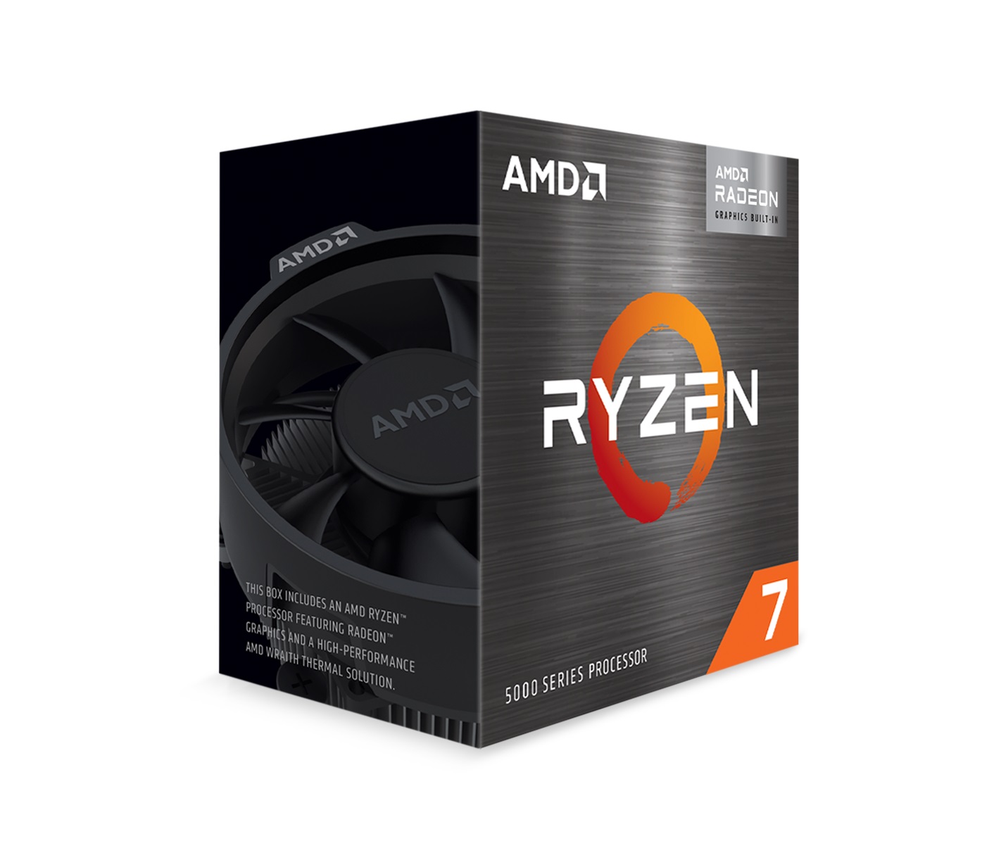 AMD RYZEN 7 5700G, 8 núcleos, socket AM4, Incluye ventilador, Con gráficos incluidos