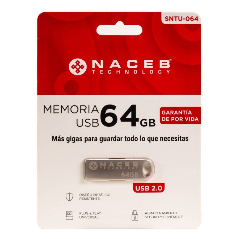MEMORIA NACEB CAPACIDAD 64 GB USB INTERFAZ USB A 2.0