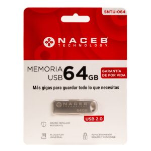 MEMORIA NACEB CAPACIDAD 64 GB USB INTERFAZ USB A 2.0
