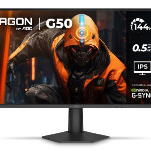 Monitor AOC GAMING 24G50F Brillo 300 cd/m2 (Typical ) Tiempo de respuesta 0.5 ms (MPRT) Entrada de señal Hdmi 1.4 x 1 DP Resolución 1920 x 1080 @ 144 HZ PA
