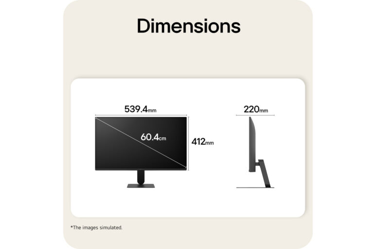 LG 24U411B-B pantalla para PC 60,5 cm (23.8") 1920 x 1080 Pixeles Full HD LCD Negro