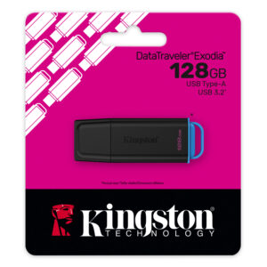 Kingston Technology DataTraveler 128GB Portátil USB 3.2 Gen 1 Exodia Negro + Azul