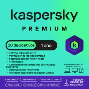 KASPERSKY PREMIUM 20 DISP 1Y KL1047ZDNFS