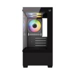 Gabinete Mini Torre NITROX GLOW CRYSTAL 4700C Factor: Mini ITX, Panel Lateral de Crystal templado