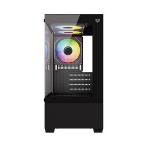 Gabinete Mini Torre NITROX GLOW CRYSTAL 4700C Factor: Mini ITX, Panel Lateral de Crystal templado