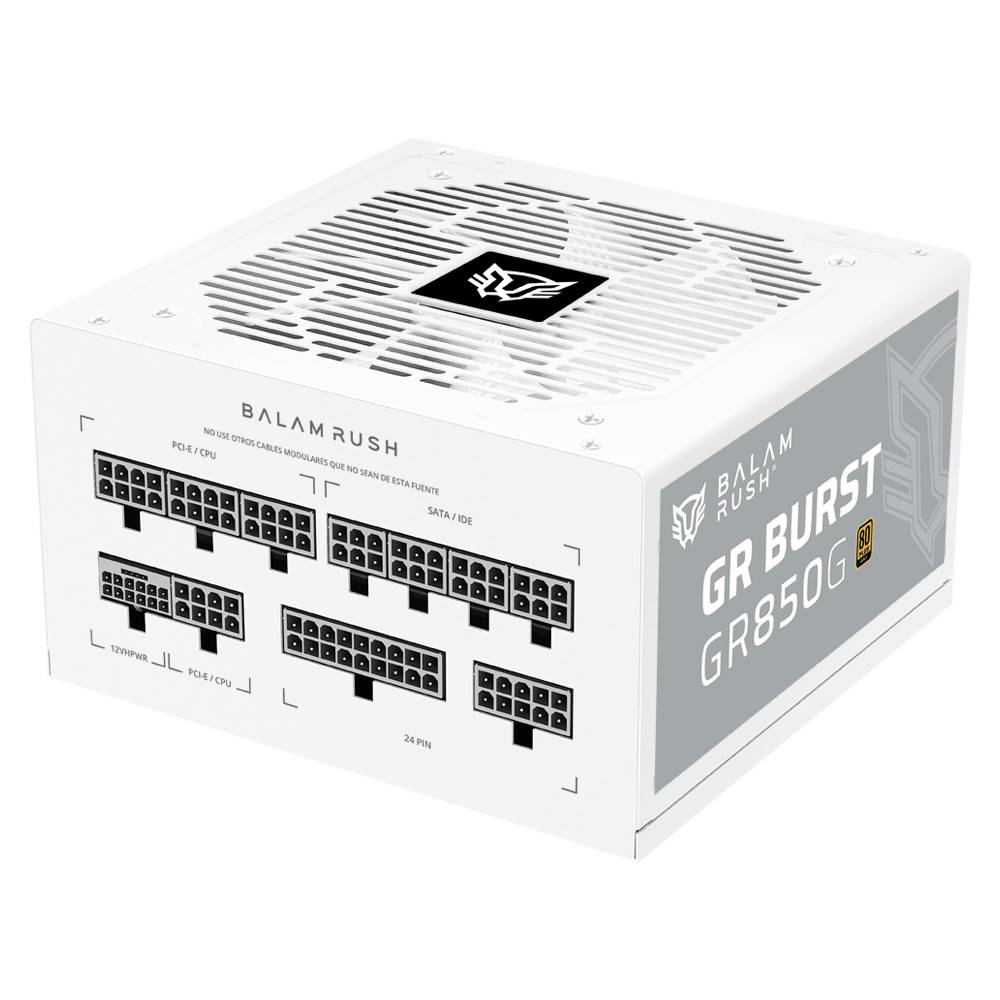 Fuente de Poder 850W 80 Plus Gold BALAM RUSH GR BURST GR850G LEGEND SERIES. ATX, Full Modular