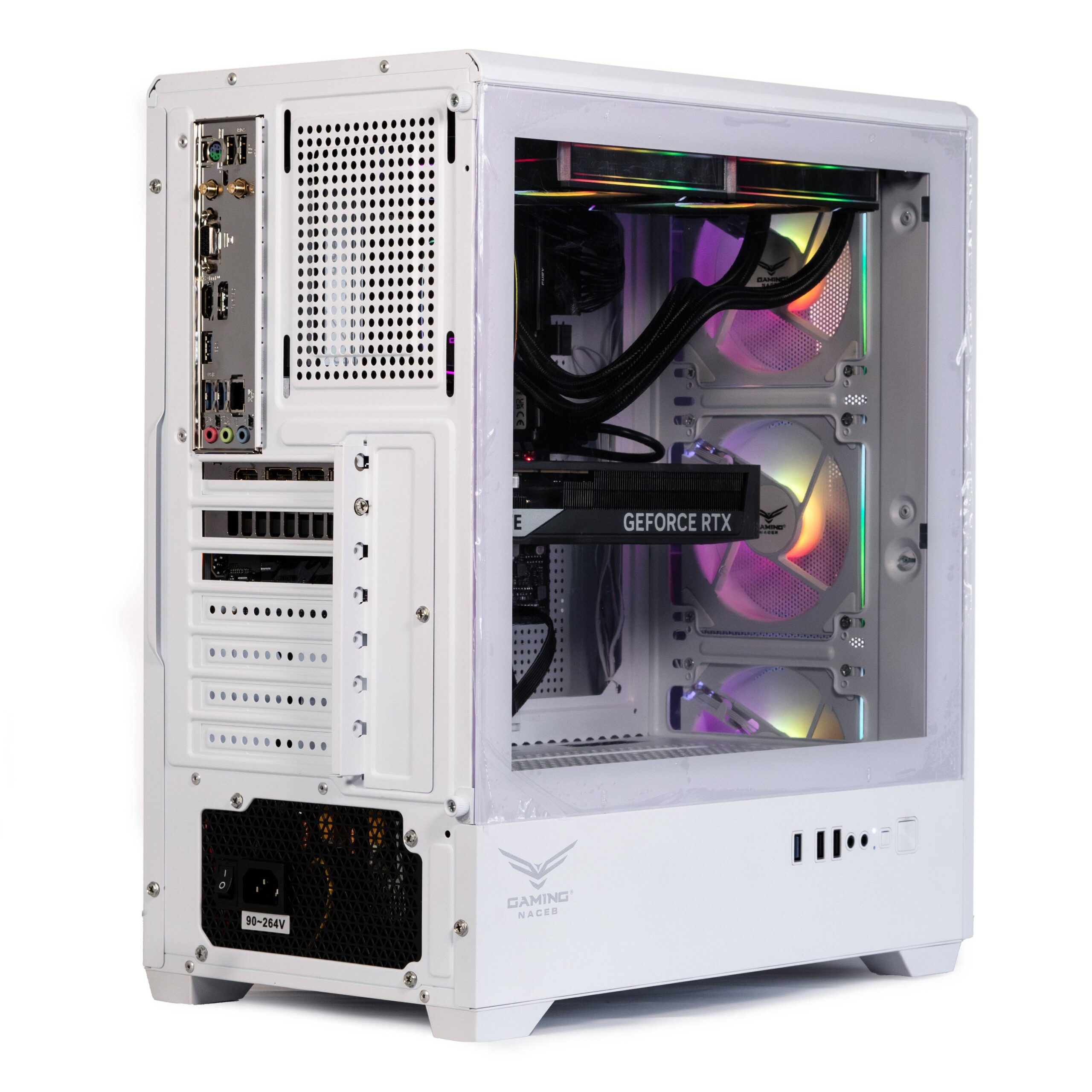 Gabinete NACEB GAMER ATX STELLA BLANCO NA-0658B