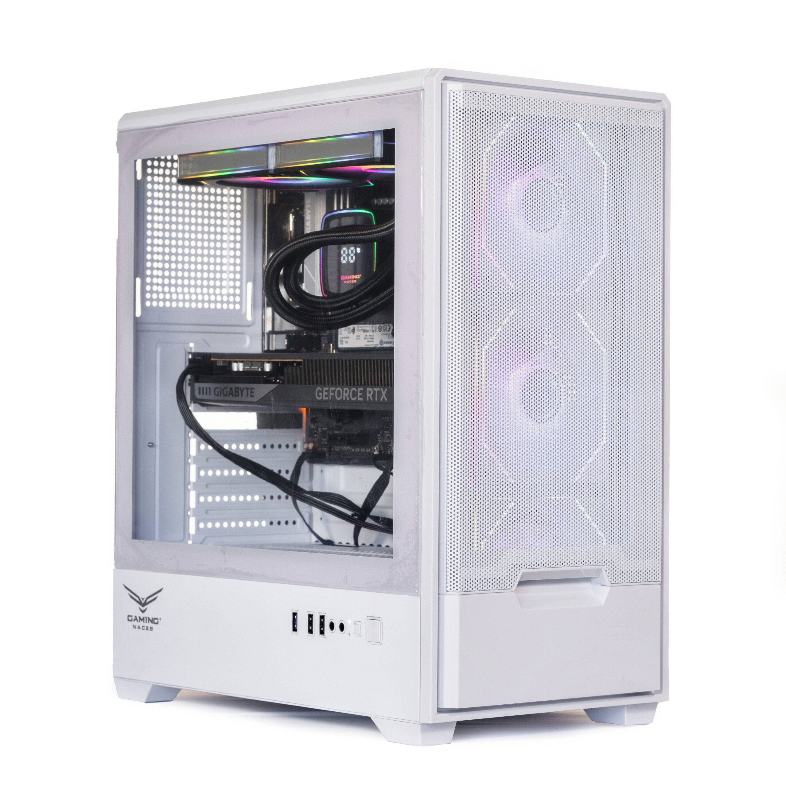 Gabinete NACEB GAMER ATX STELLA BLANCO NA-0658B