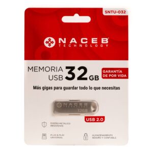 MEMORIA NACEB CAPACIDAD 32 GB USB INTERFAZ USB A 2.1