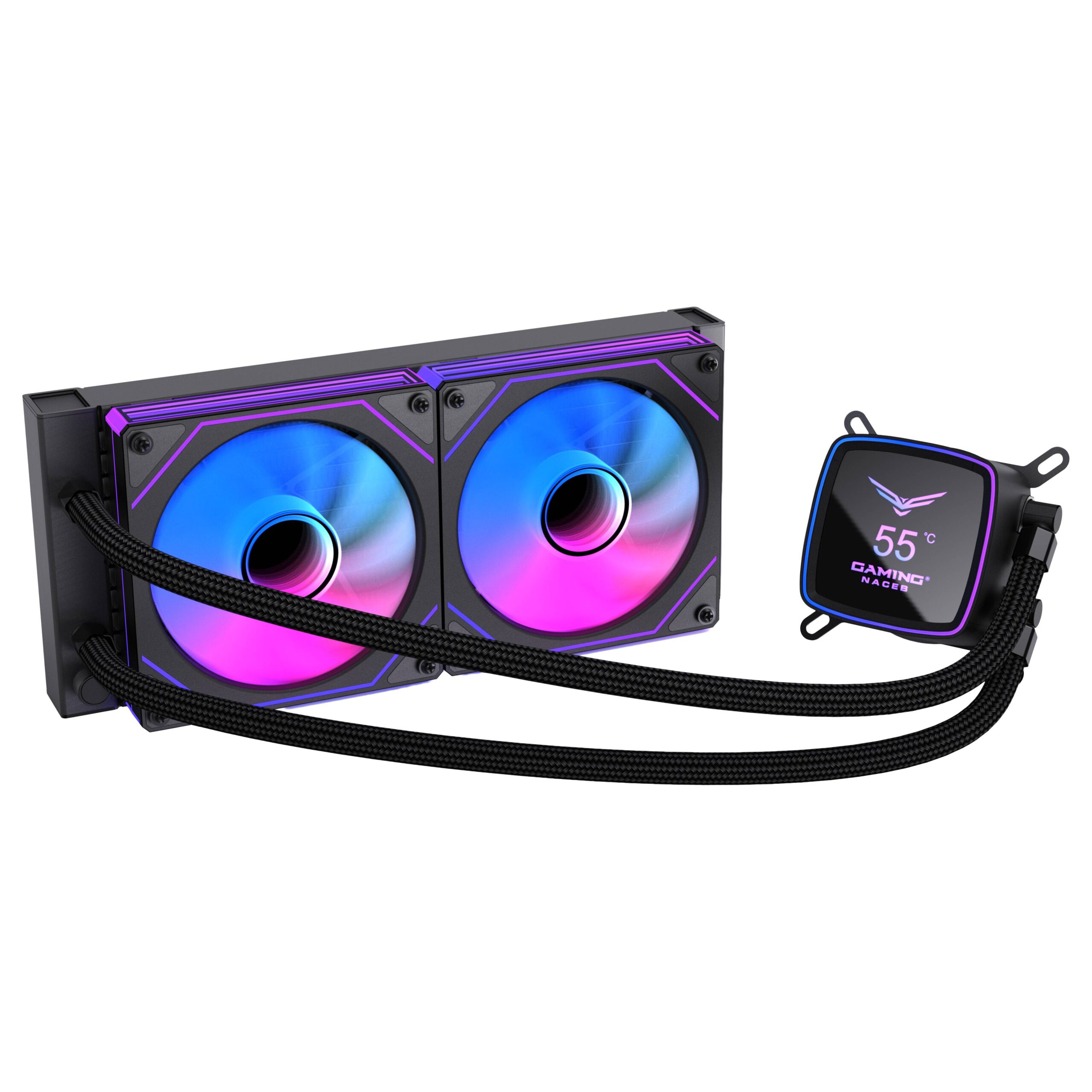 NACEB ENFRIAMIENTO LIQUIDO BOREAL 240MM PANTALLA DIGITAL ARGB NEGRO NA-0655N