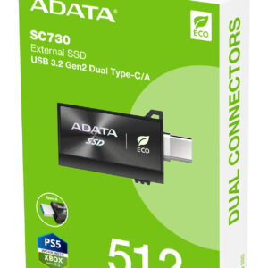 ADATA SC730 512 GB USB Tipo C 3.2 Gen 2 (3.1 Gen 2) Negro