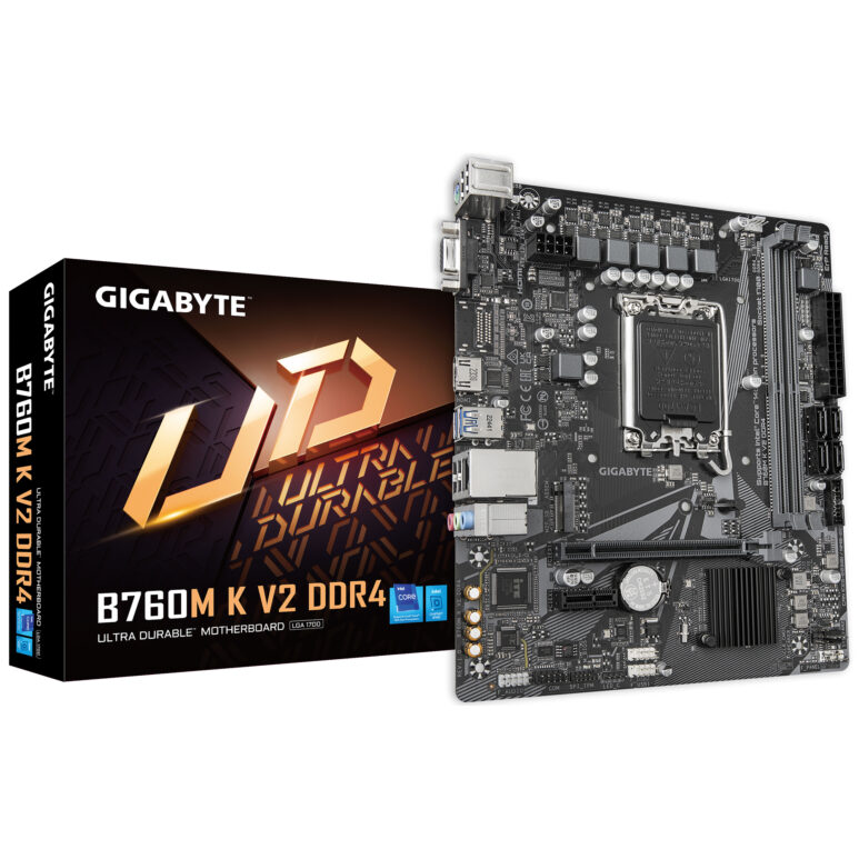 GIGABYTE B760M K V2 DDR4 placa base Intel B760 Express LGA 1700 micro ATX GIGABYTE B760M K V2 DDR4 placa base Intel B760 Express LGA 1700 micro ATX