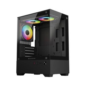 Gabinete Mini Torre NITROX GLOW CRYSTAL 4700C Factor: Mini ITX, Panel Lateral de Crystal templado