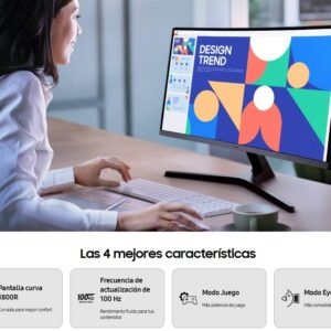 Monitor Curvo 27 pulgadas Essential S3, S39GD, FHD, 100Hz, 4ms, LS27D390GALXZX