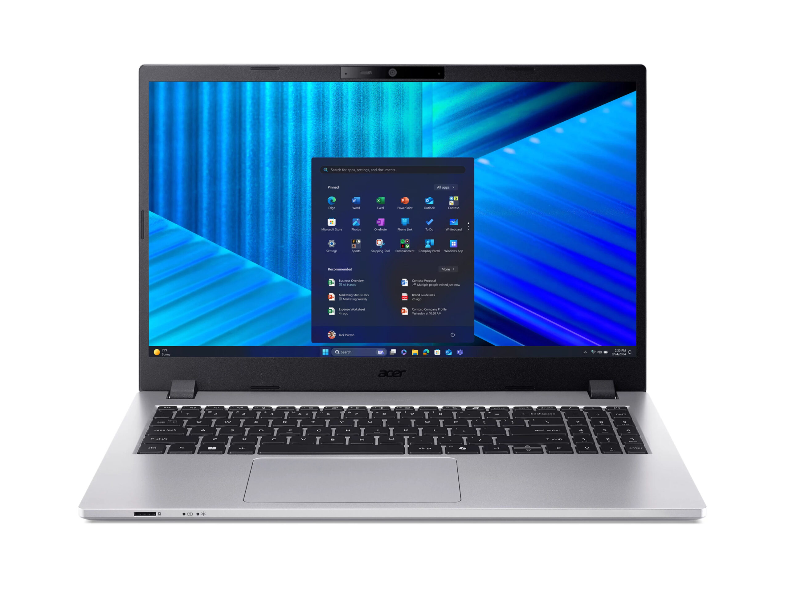 Computadora portatil ACER pantalla 15.6 fhd ips TMP215-55-G2-55PA / NX.BMLAL.001; procesador ultra 5 225u, 16 GB, DDR5, 512GB SSD