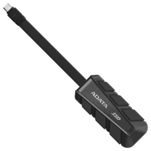 SSD Externo ADATA SC740 500GB. USB tipo C incorporado, 1.050/1.000 MB/s lectura/escritura, Resistente a caídas MIL-STD de 1,22 m. NEGRO SC740-500G-CBK