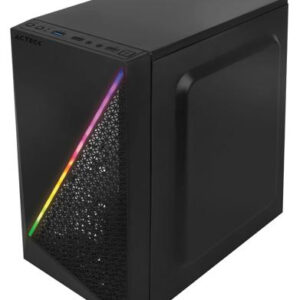 Gabinete ACTECK KIOTO GC460 RGB ESSENTIAL, Gabinete, Micro-ATX, Mini-ITX, Negro, 500 W