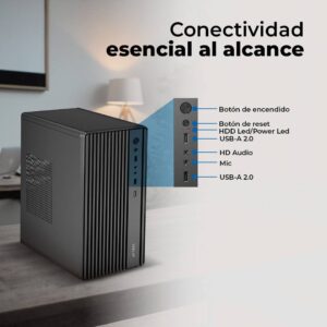 Gabinete Mini Torre APEX GI205F ACTECK Factor: Micro Atx, Mini ITX