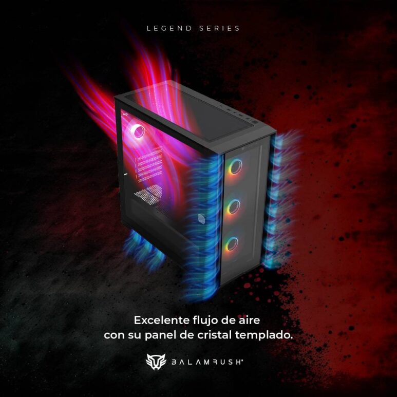 Gabinete Gamer Mini Torre Carbono Twin Mate 6000 Legend Series