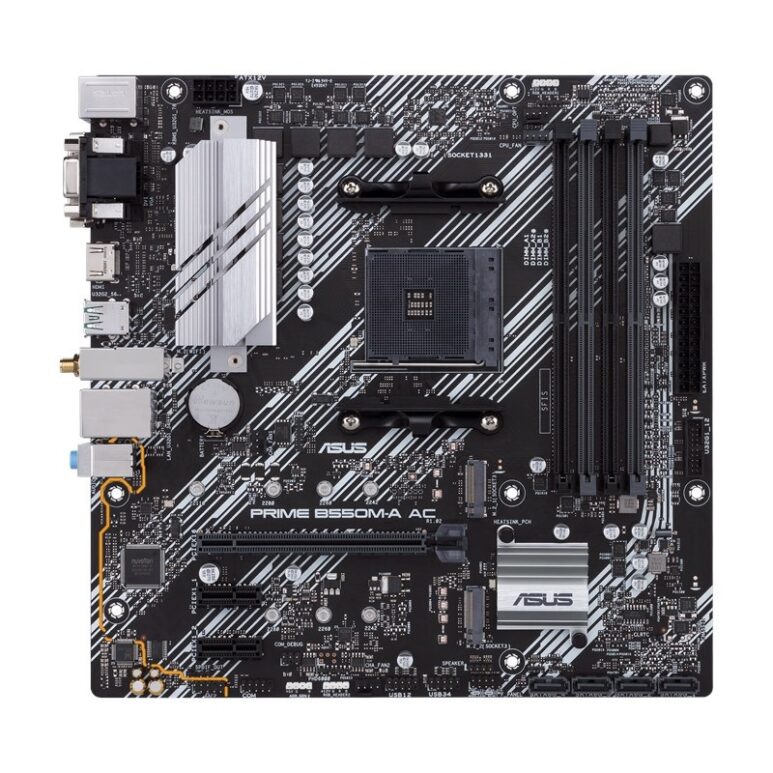 Tarjeta Madre ASUS PRIME B550M-A AC,micro ATX, AMD,Ryzen AM4, PCIe 4, HDMI / D-Sub / DVI, SATA 6 Gbps, USB 3.2 Gen 2, Aura Sync. Tarjeta Madre ASUS PRIME B550M-A AC,micro ATX, AMD,Ryzen AM4, PCIe 4, HDMI / D-Sub / DVI, SATA 6 Gbps, USB 3.2 Gen 2, Aura Sync.