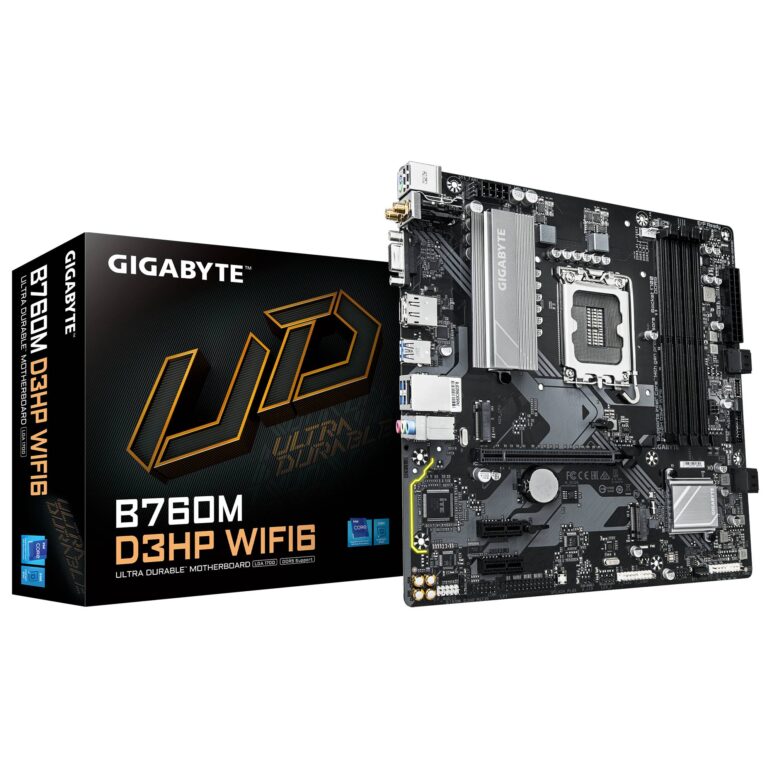 TARJETA MADRE GIGABYTE ATX B760M D3HP WIFI6 DDR5, S-1700, 48 GB, PARA INTEL