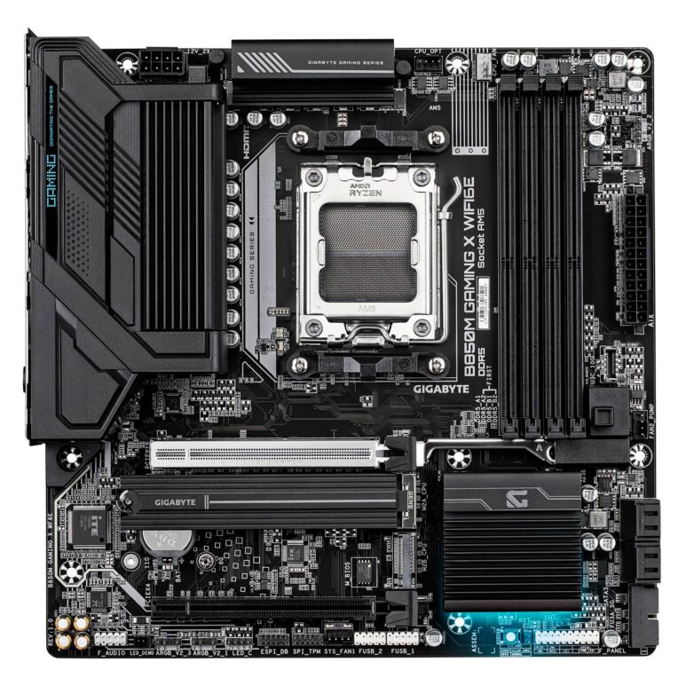 Motherboards GIGABYTE B850M GAMING X WF6E, DDR5, 256 GB, AMD, Micro ATX