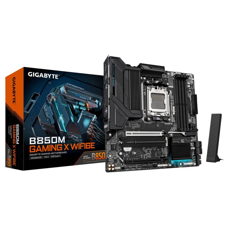 Motherboards GIGABYTE B850M GAMING X WF6E, DDR5, 256 GB, AMD, Micro ATX