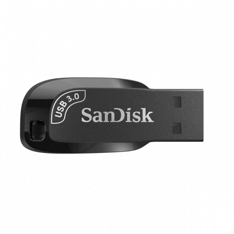 Memoria USB SanDisk Ultra Shift, 64GB, USB-A 3.0, Lectura 100MB/s, Negro