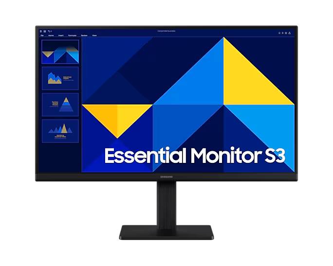 MONITOR SAMSUNG 22 PULGADAS, Essential S3, S30GD, IPS, FHD, PLANO, 100Hz, 5ms, LS22D300GALXZX